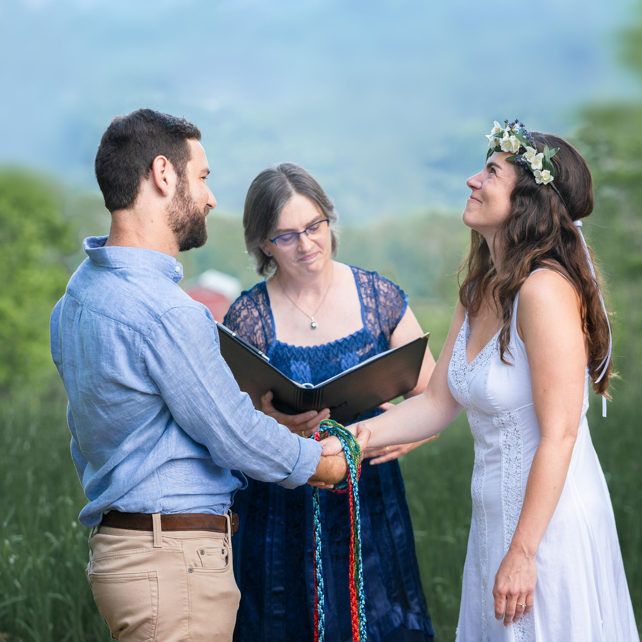 The bliss of a handfasting moment! Photo: Sally Carpenter