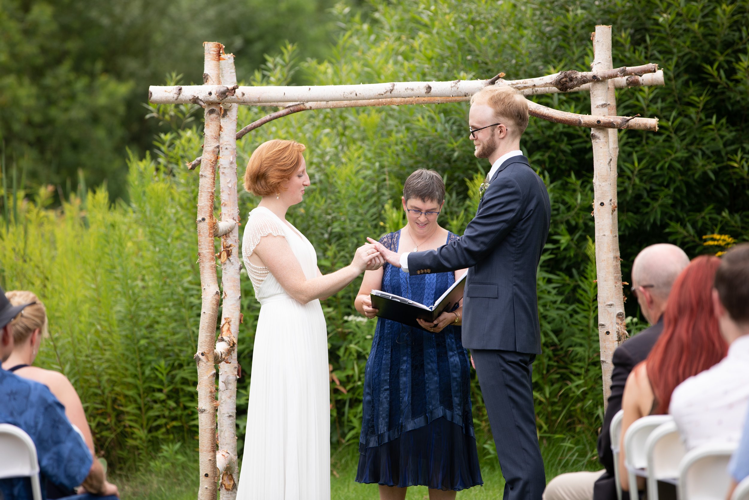 Martha Dallas officiates outdoor wedding in southern Vermont